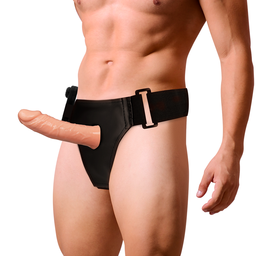 Harness Attraction – Gode ceinture Benny avec vibromasseur – 15 cm