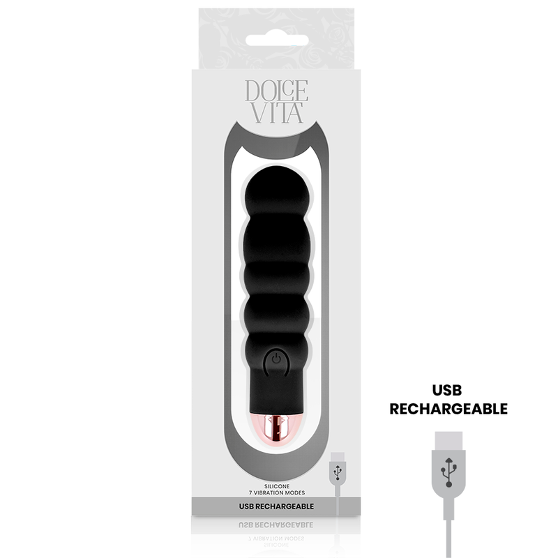 Vibromasseur Mini Dolce Vita Noir 7 Vitesses - Dolce Vita