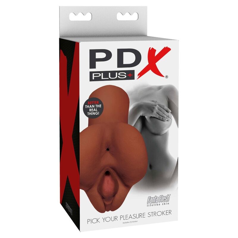 Masturbateur Double Entrées Pick Your Pleasure Marron - PDX Plus