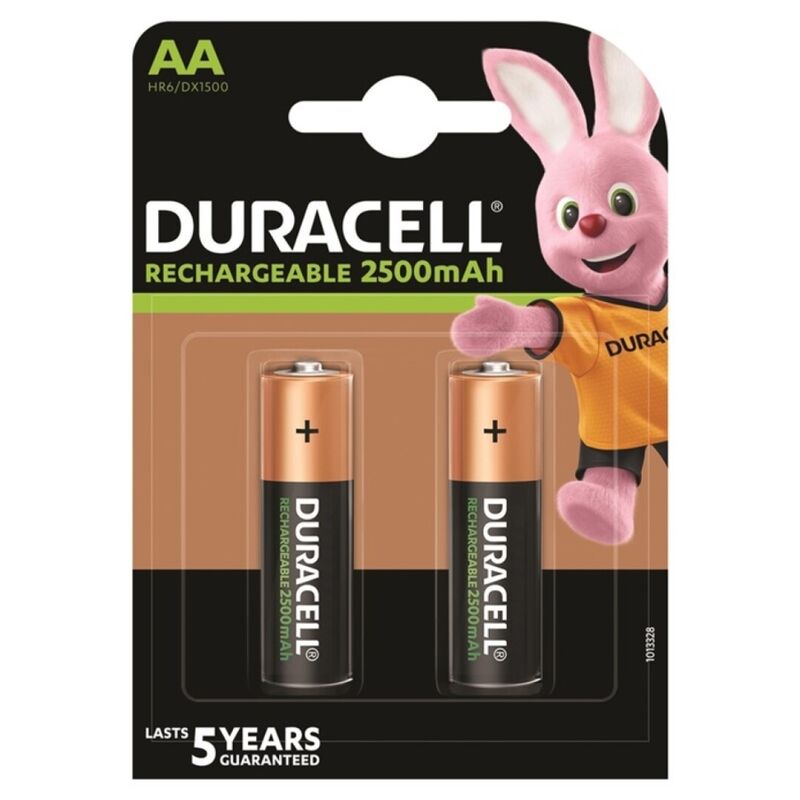 Piles rechargeables HR6 AA 2500mAh pack de 2 - Duracell - DURACELL