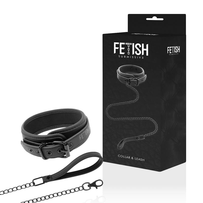 Collier BDSM Fetish Submissive Chaîne Néoprène - Fetish