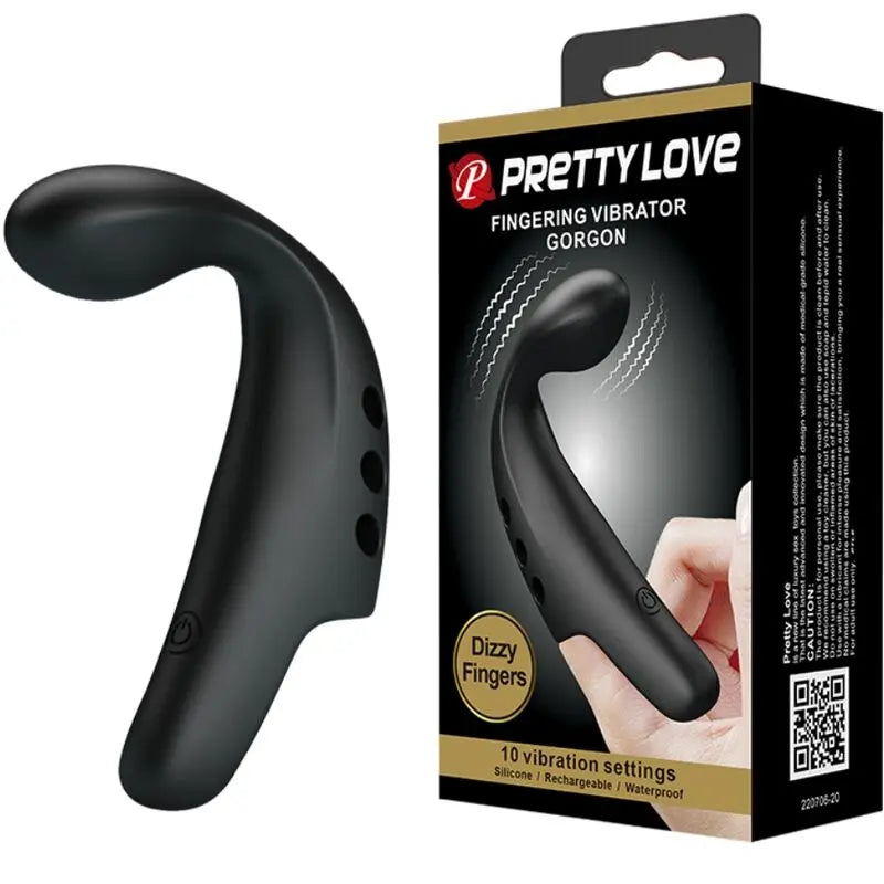 Pretty Love – Doigt Vibrant Rechargeable – Noir