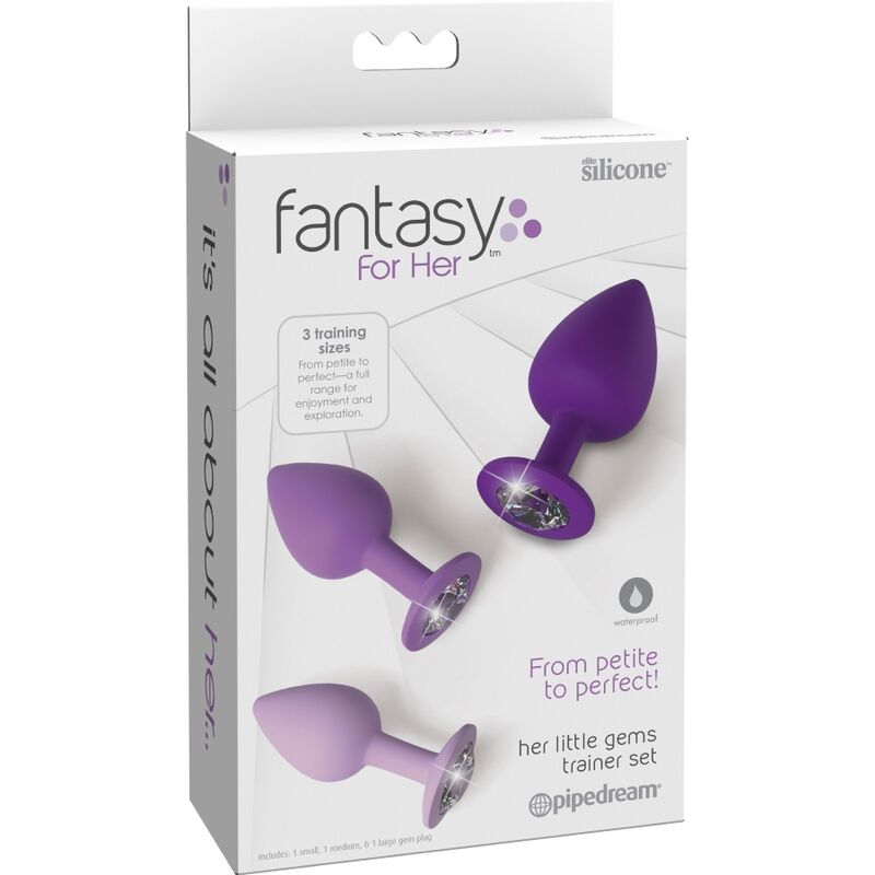 Ensemble de Plugs Anaux Little Gems 3 Tailles Violet - Pipedream