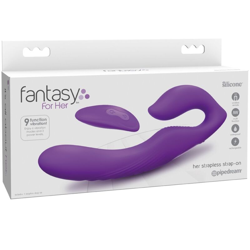 Strapless Strap-On Double Pénétration 9 Modes Violet - Fantasy For Her