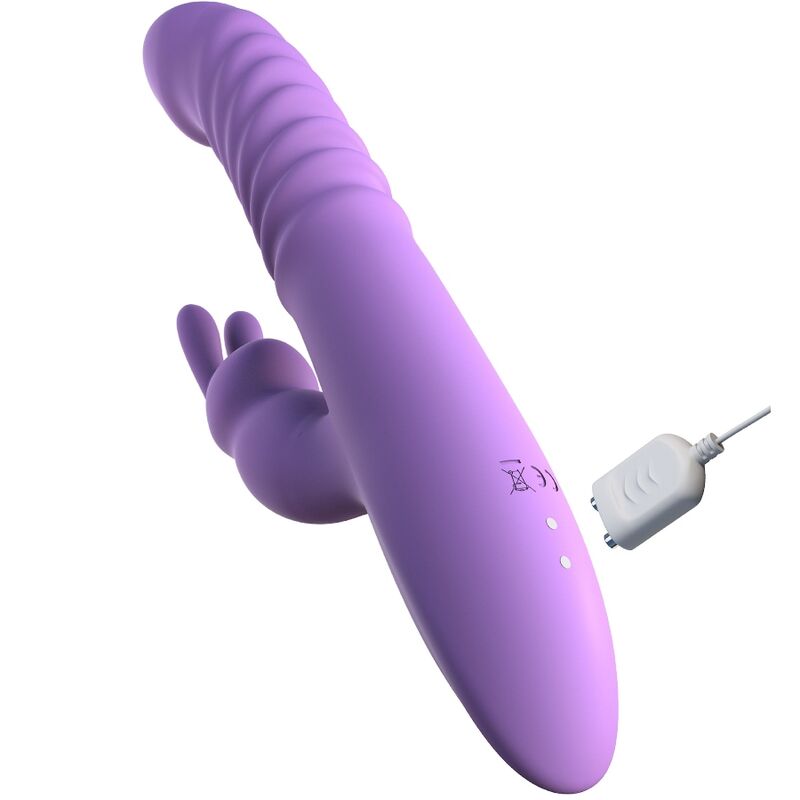 Stimulateur Lapin Clitoridien Chauffant avec Oscillation et Vibration Violet - Fantasy For Her