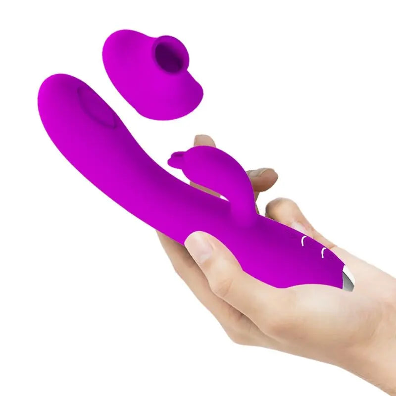Pretty Love – Vibromasseur Rabbit à Ondes Pulsées Rechargeable Violet