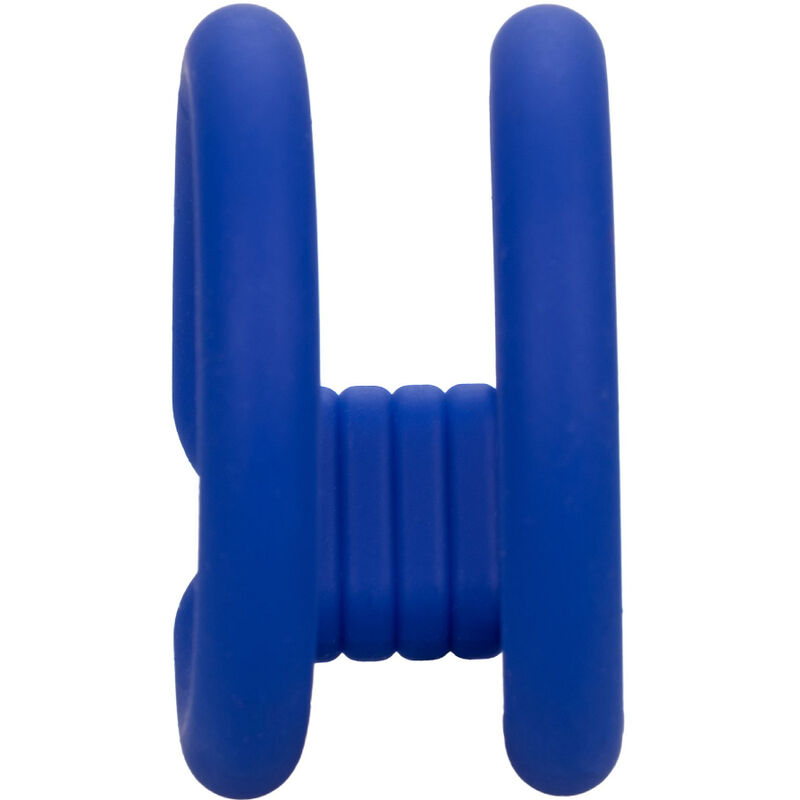 Anneau Pénien Admiral Cage Double Cock Bleu - CalExotics