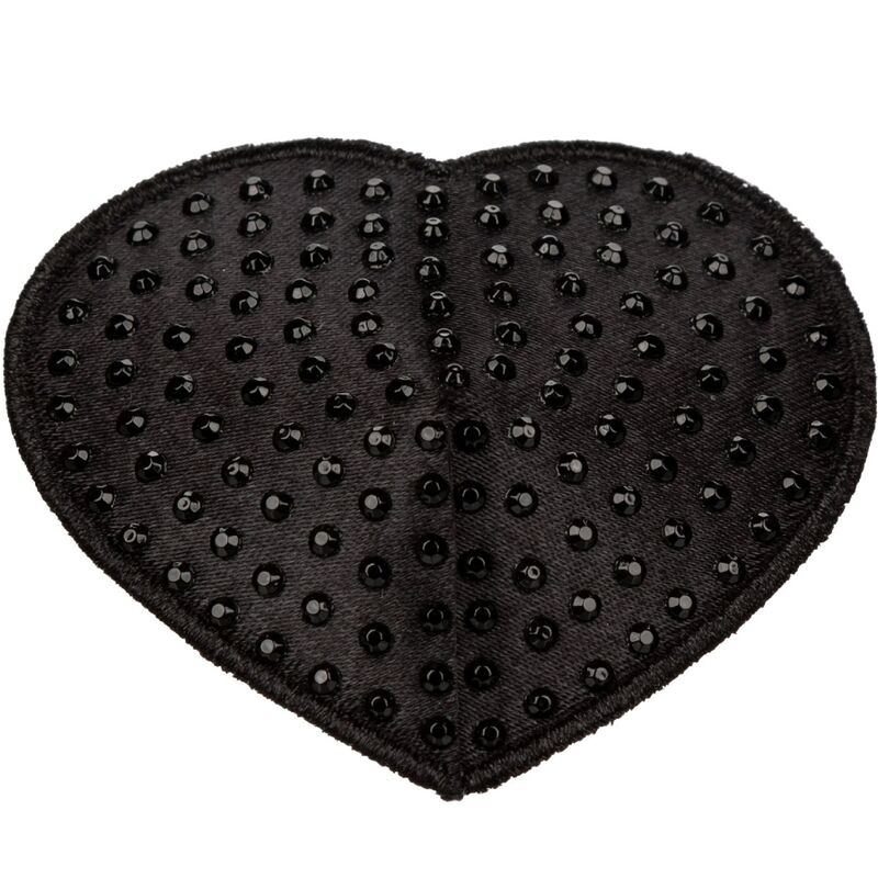 Cache-Tétons Radiance Cœur Pierres Scintillantes Noir - Calexotics