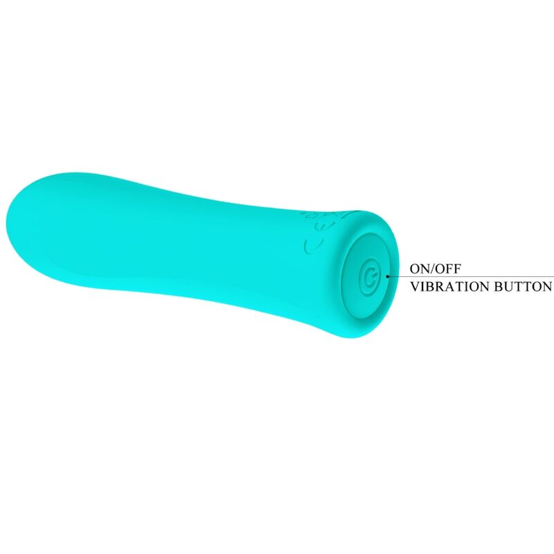 Pretty Love Mini Vibromasseur Alfreda avec 12 Modes de Vibrations en Silicone Bleu