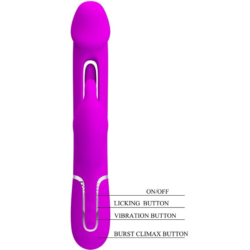 Pretty Love – Stimulateur Rabbit Multifonction 3 en 1 Dejon Fuchsia