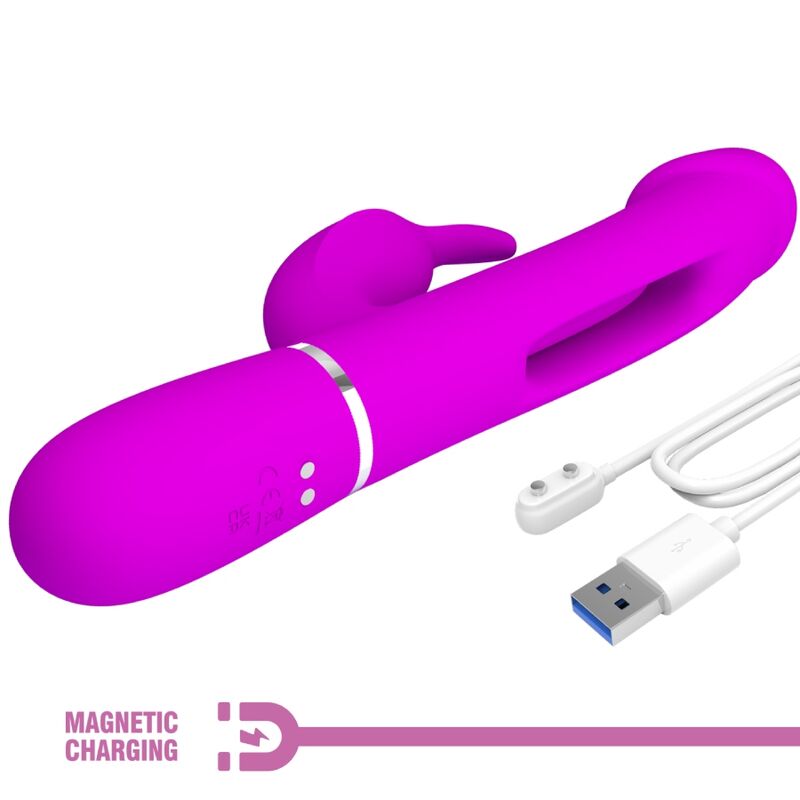 Pretty Love – Stimulateur Rabbit Multifonction 3 en 1 Dejon Fuchsia