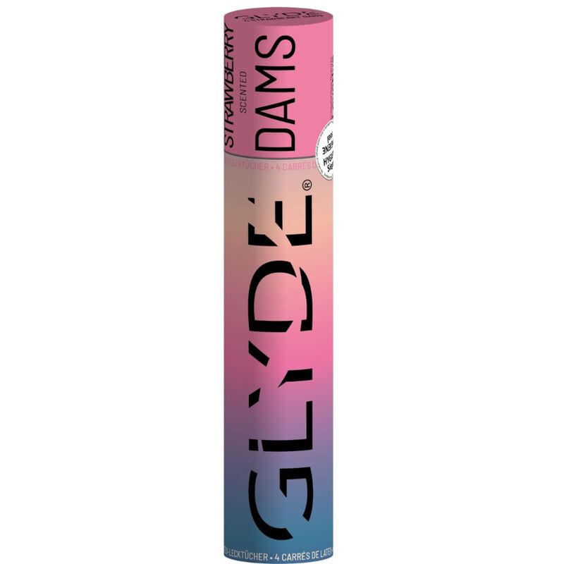Sheer Glyde – Digues Buccales en Latex Saveur Fraise - 4 unités