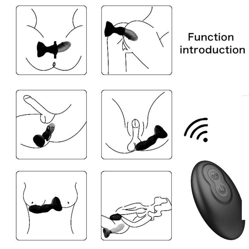 Armony - Vibromasseur Plug Anal avec Télécommande Noir