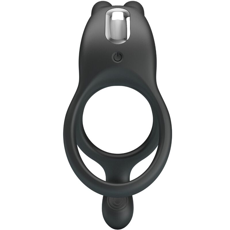 Anneau Vibrant Seth Double Stimulation Noir - Pretty Love