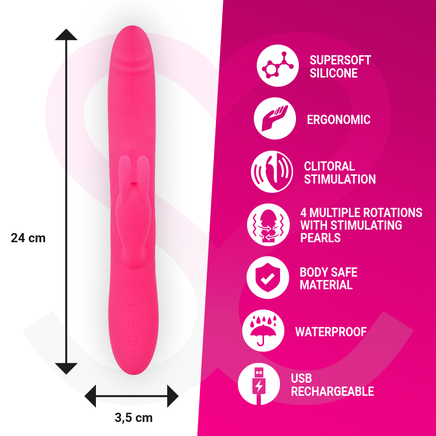 Moressa Sextoy Rabbit 7 modes de vibrations Somer – Rose