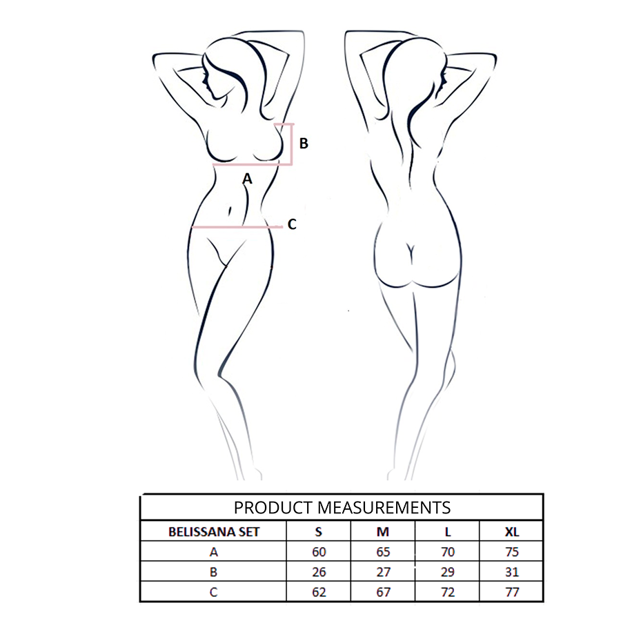 Ensemble Lingerie Transparent Belissana Blanc L/XL - Passion