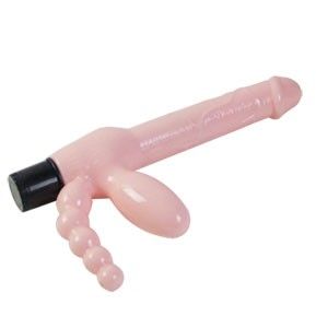 Baile - Gode ceinture sans Harnais avec Stimulateur Anal - 25,4 cm