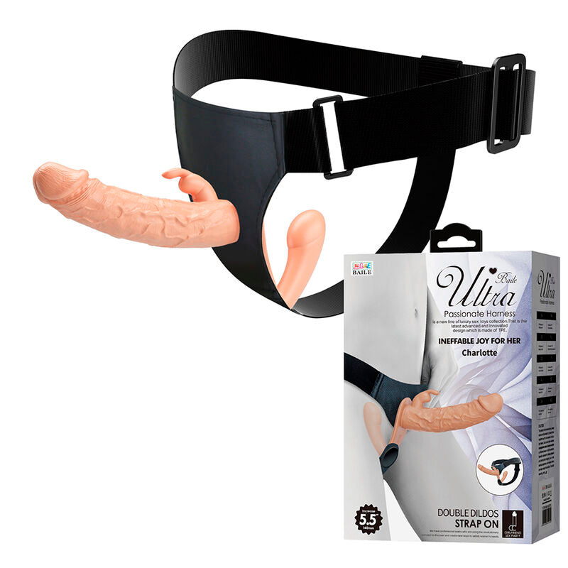 Harnais Strap-On Charlotte Double Pénétration Gode Creux - Baile