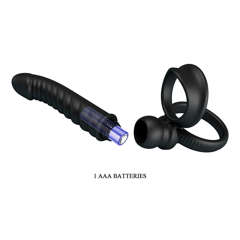 Vibrateur Anal Merritt avec Anneau Ergonomique Noir - Pretty Love