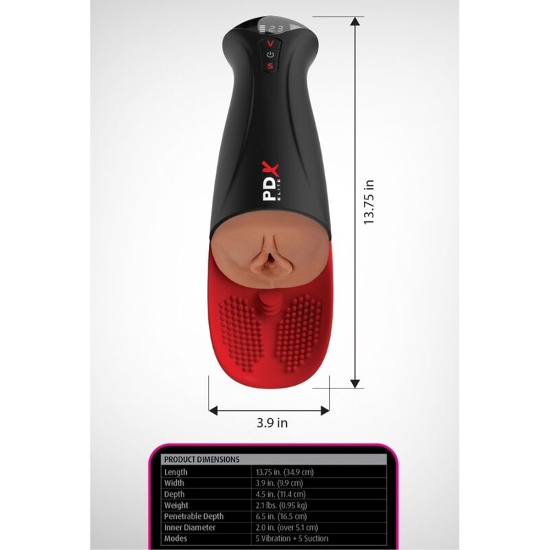 Masturbateur Vibrant Automatique Fap-O-Matic Pro XL 34,9 cm - PDX Elite