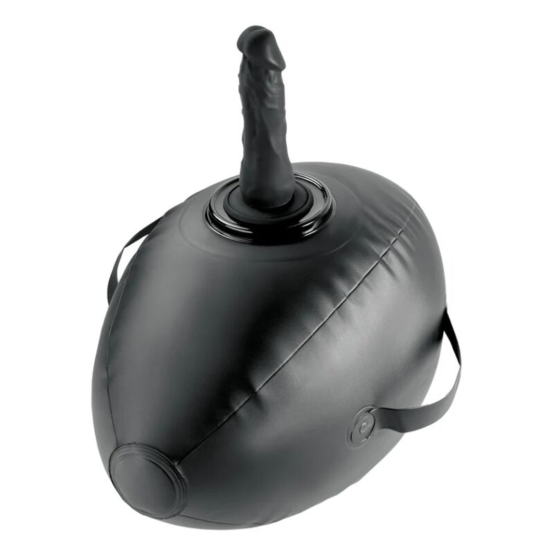 Siège Érotique Gonflable avec Godemichet Noir 41,9 cm - Fetish Fantasy Series