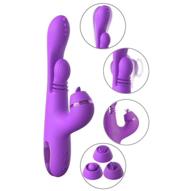 Vibromasseur Lapin Pulse Pro Vibe Violet 24,1 cm - Fantasy For Her
