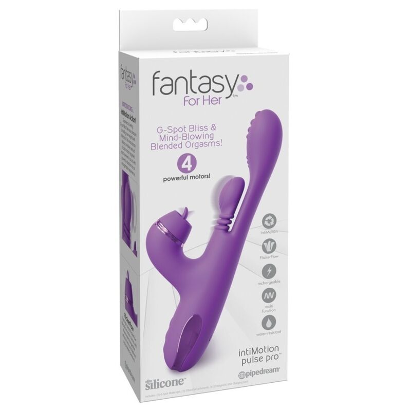 Vibromasseur Lapin Pulse Pro Vibe Violet 24,1 cm - Fantasy For Her