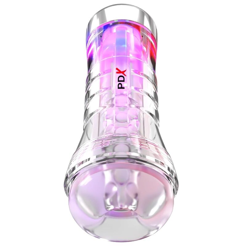 Masturbateur Transparent XXL LED Viewtube 27,3 cm - PDX Elite