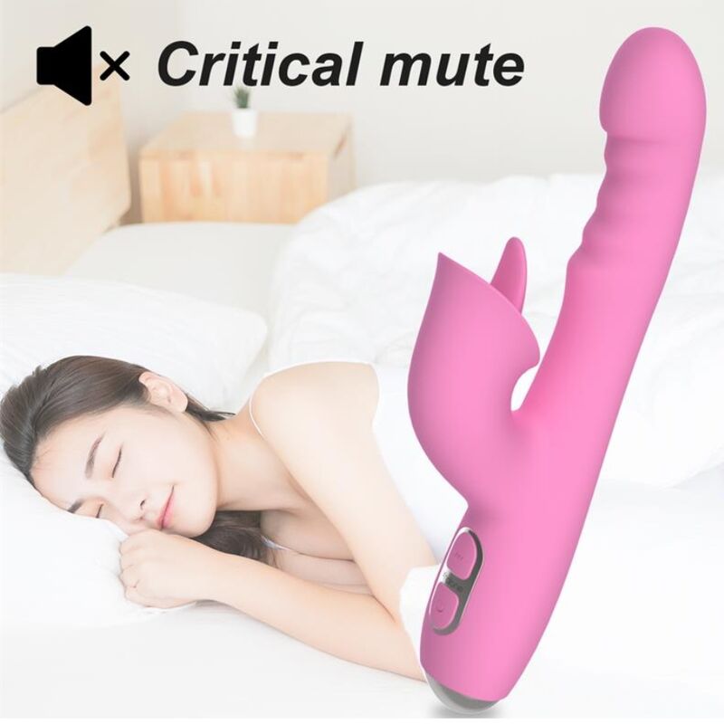 Vibromasseur Lapin Magic Stick Rechargeable Rose - Nalone