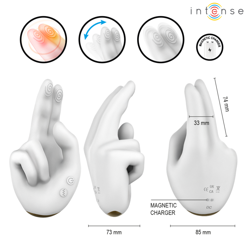 Stimulateur Jimmy en Forme de Main avec Chaleur et Vibration - Intense
