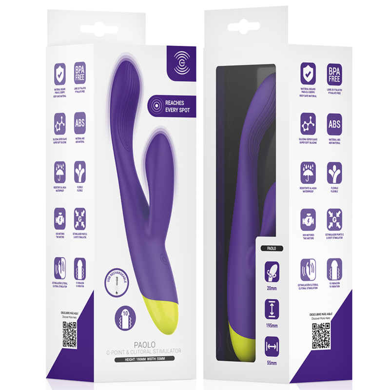 Vibromasseur Lapin Paolo Point G et Clitoris - Intense High Tech