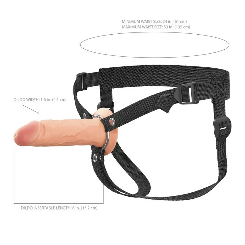 Strap-on Creux Elite 15,2 cm en Silicone - Fantasy X-Tensions