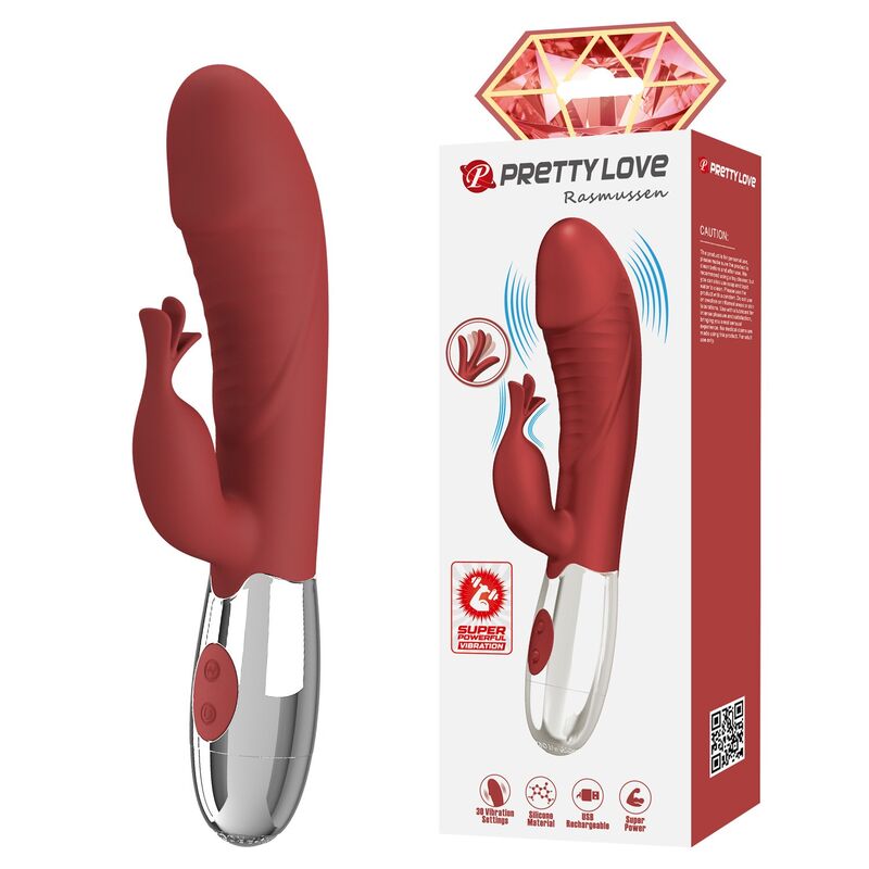 Vibromasseur Lapin Rosewood 30 Fonctions USB - Pretty Love