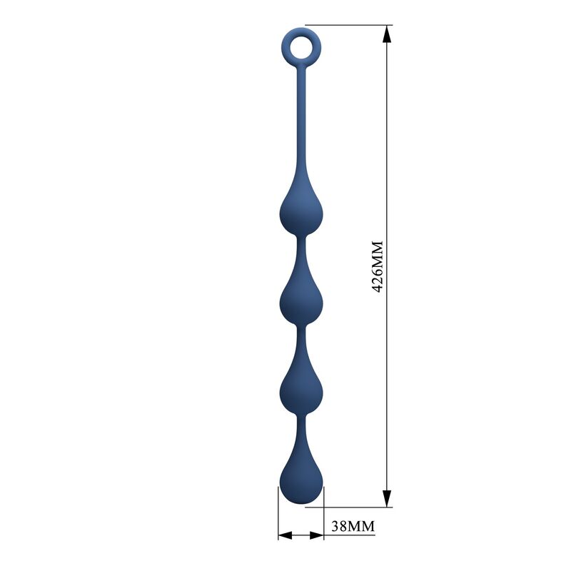 Perles Anales en Silicone Bleues Taille L - MR PLAY