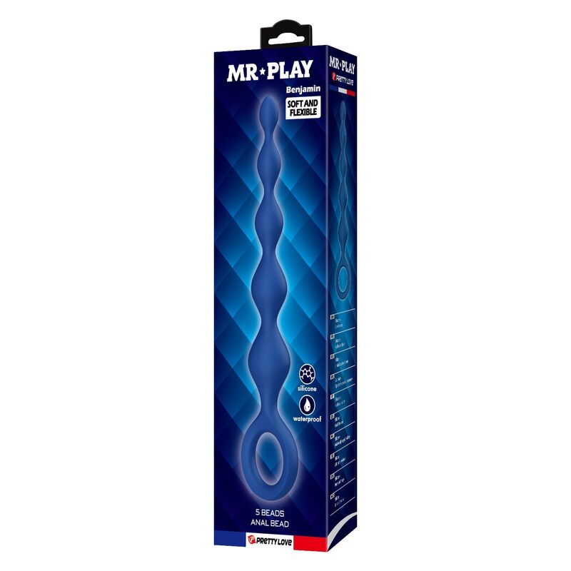 Perles Anales Silicone avec Plug Anal 20,4 cm - MR PLAY