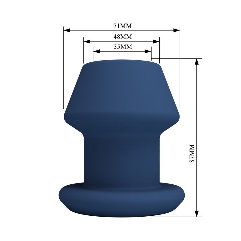 Plug Anal Creux Jack Bleu Taille M - MR PLAY