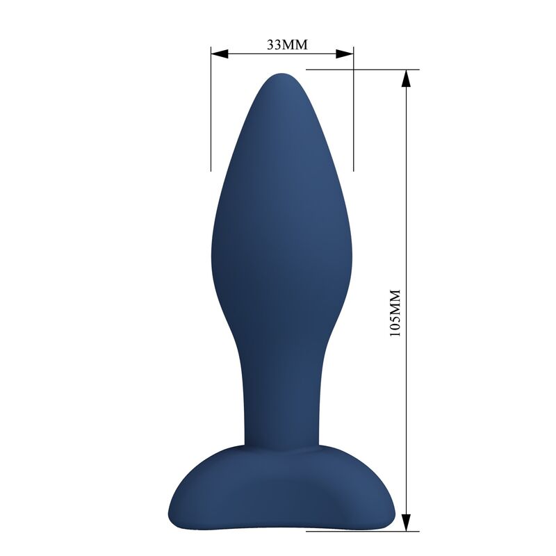 Plug Anal Conique Silicone Bleu Taille M - MR PLAY