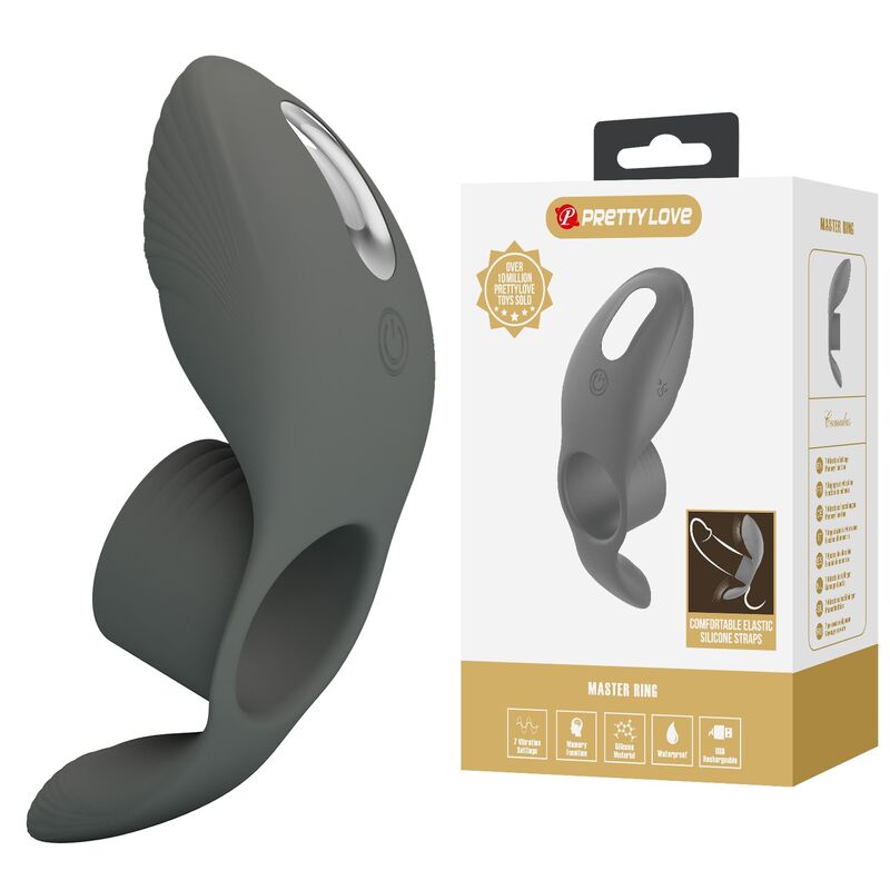 Anneau Vibrant Rechargeable Double Stimulation - Pretty Love