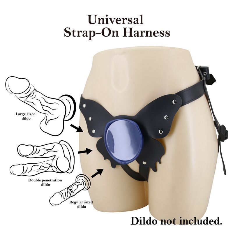 Slip Harnais Universel Bretelles Noires et Bleues - Harness Collection