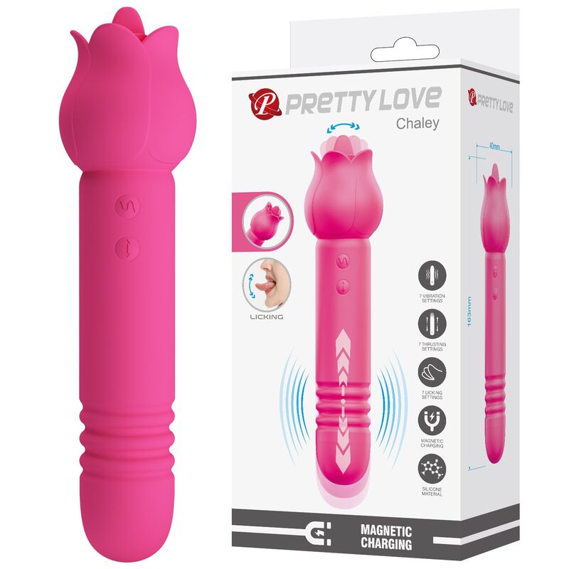 Vibromasseur Chaley Rechargeable Rose Stimulation Orale - Pretty Love