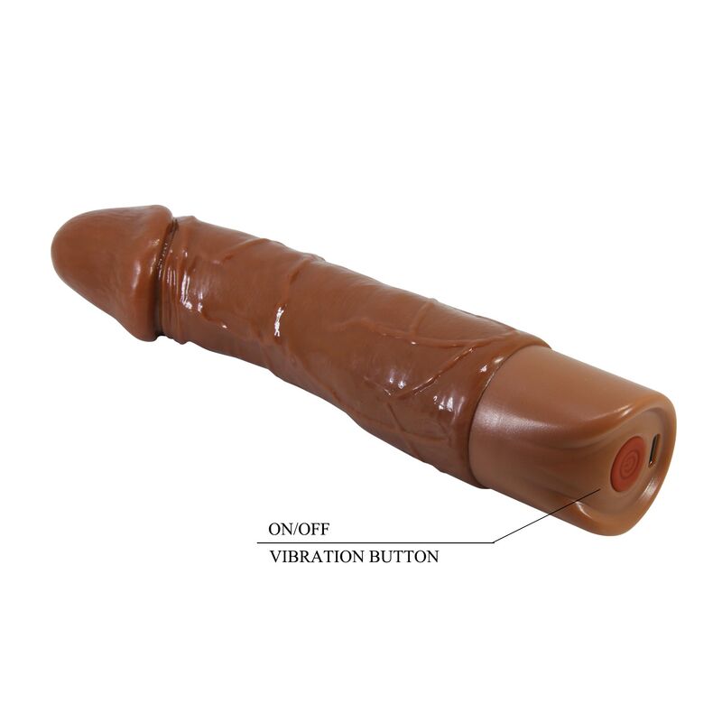 Vibromasseur Réaliste Donald 19,5 cm Marron - Pretty Love