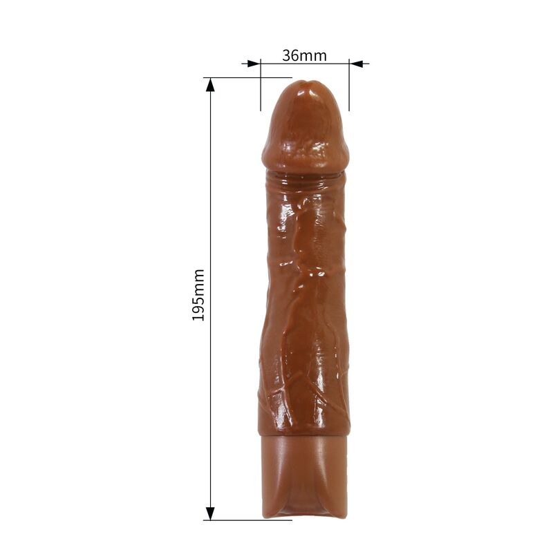 Vibromasseur Réaliste Donald 19,5 cm Marron - Pretty Love