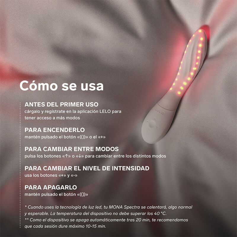 Vibromasseur Mona Spectra Lumière Rouge Rechargeable - LELO