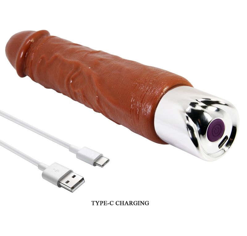 Vibromasseur Réaliste Pro 23,5 cm Marron - Pretty Love