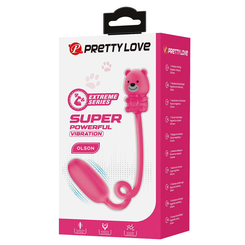 Vibromasseur Balle Olson Télécommande Filaire Rose - Pretty Love