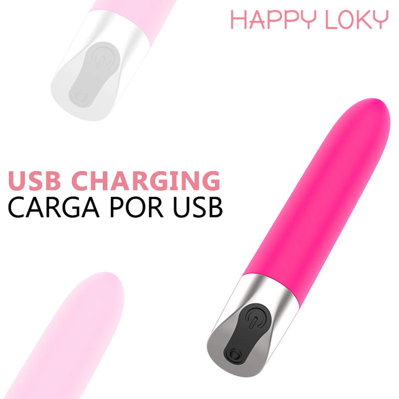 Mini Vibromasseur Piglet Rechargeable USB Rose 12 Modes - Happy Loky