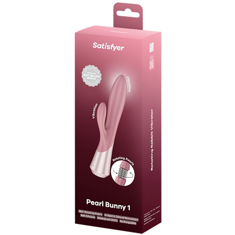 Vibromasseur Rabbit Pearl Bunny 1 Perles Rotatives Terre Cuite - Satisfyer