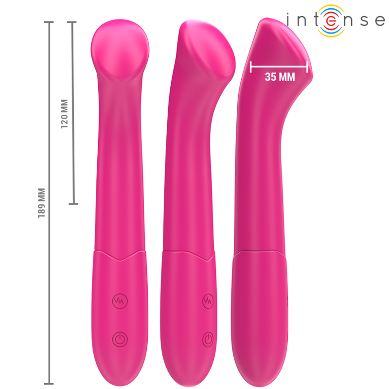 Vibromasseur Paty Flexible 19 cm 10 Vibrations Rose - Intense