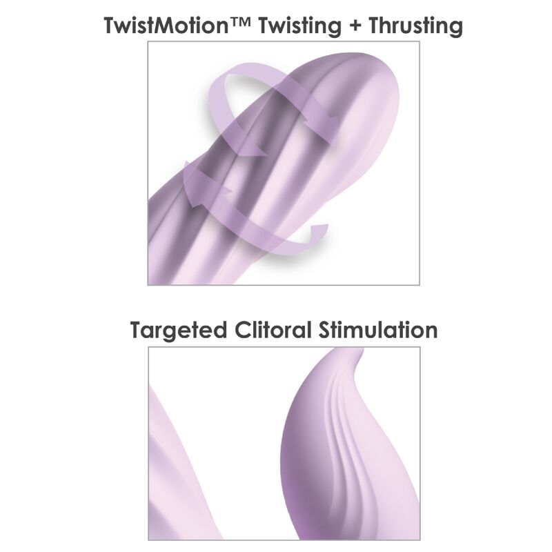 Vibromasseur Fantasy Twist Rotation Poussée Violet - Fantasy For Her