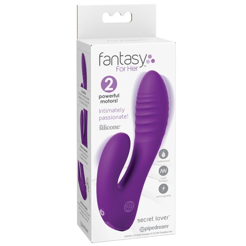 Vibromasseur Double Stimulation Point G Clitoris 10 Modes Violet - Fantasy For Her